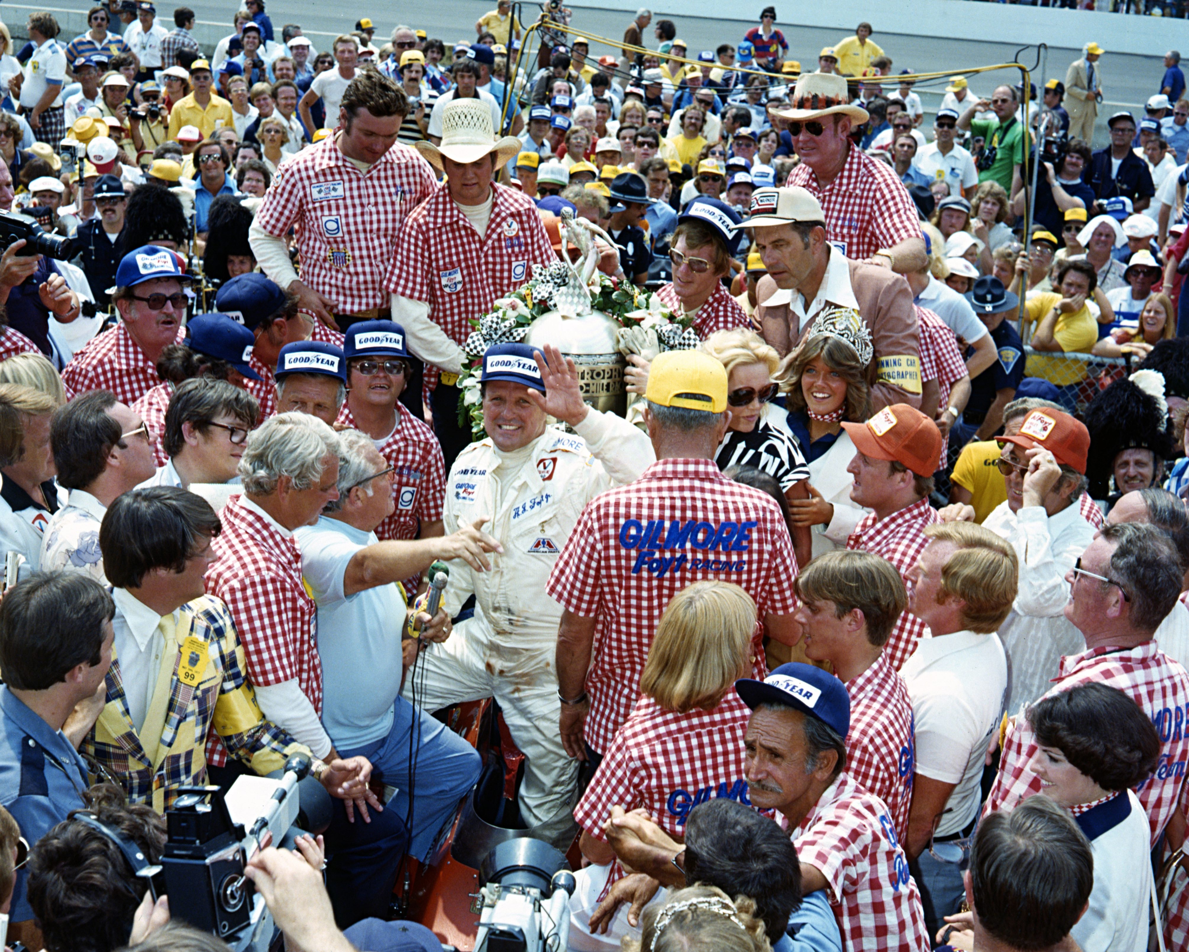 Foyt is the four-time winner in Victory Lane.