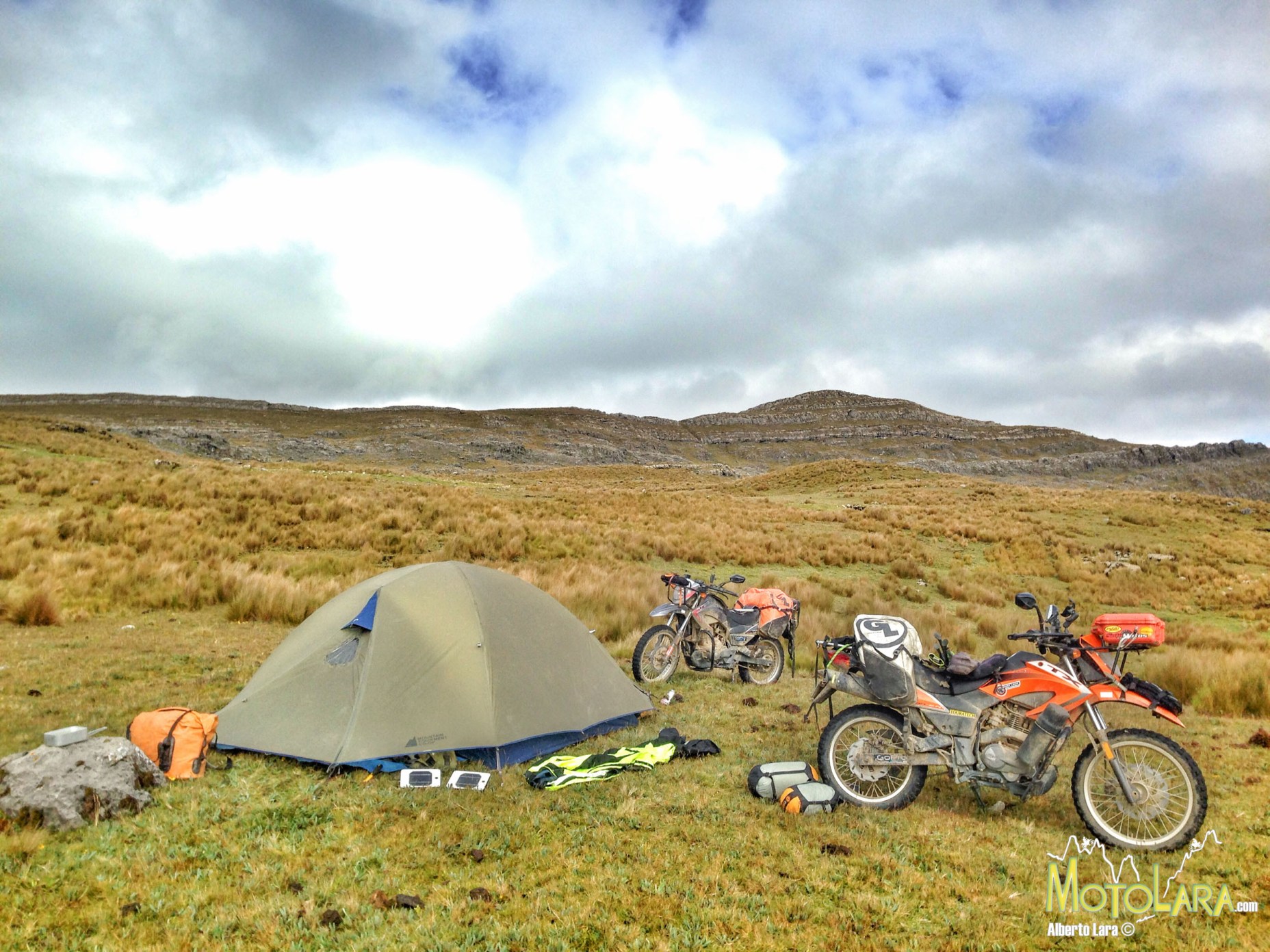 Camping on a wet field