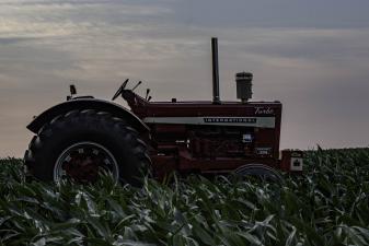 jerry mez tractor in field