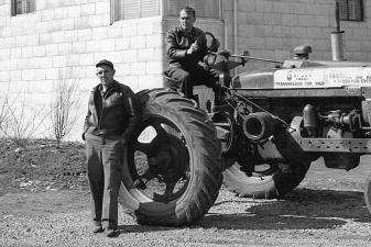 M&W founders on their tractor "Gramps"